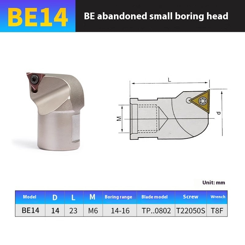 2052-Discardable detachable boring head BE reaming tool head NBJ16 shock-resistant tungsten steel boring rod boring tool holder collet sleeve Shandong Denso Pricision Tools Co.,Ltd.